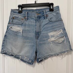 American Eagle Highest Rise 90s Boyfriend Shorts Women’s 2 Distressed Denim